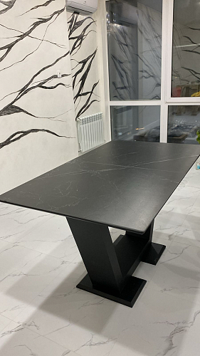 Стол на тумбе Иматра 140(180)х80х76 baolai / черный фото покупателя 2