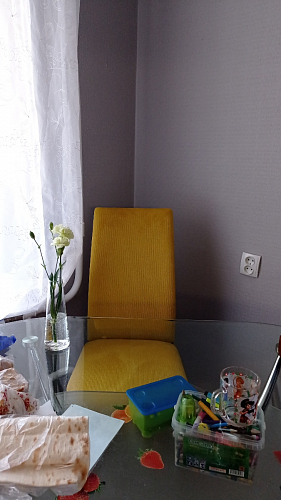 Стул на металлокаркасе Tod light blue / yellow / black фото покупателя 66