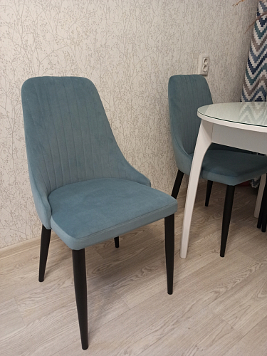 Стул на металлокаркасе Kora dark gray / black фото покупателя 145