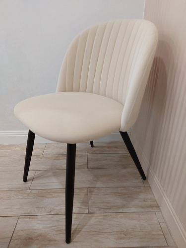 Стул на металлокаркасе Gabi 1 light purple / black / gold фото покупателя 264