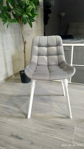 Стул на металлокаркасе Челси велюр коричневый / черный каркас фото покупателя 7