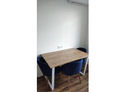 Деревянный стол Лота Лофт 120(160)х75 черный матовый / бетон светлый фото покупателя 948