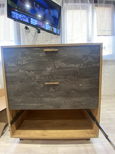 Комод Эго К-3 на подиуме дуб крафт золотой / камень темный фото покупателя 1