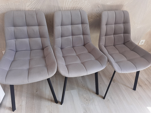 Стул на металлокаркасе Челси бежевый / черный фото покупателя 15