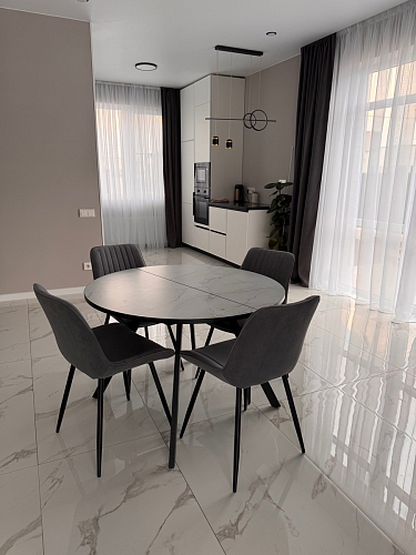 Стул на металлокаркасе Седа 360 К латте (velutto 08) / белый фото покупателя 83