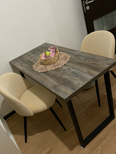 Стул на металлокаркасе Gabi 1 light purple / black / gold фото покупателя 186
