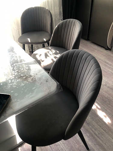 Стул на металлокаркасе Gabi 1 light purple / black фото покупателя 619