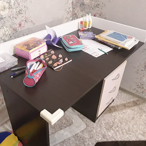 Стол письменный Бриз МДФ волна лайм / ясень светлый фото покупателя 69