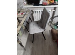 Стул на металлокаркасе Чилли светло-серый / черный фото покупателя 436