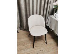 Стул на металлокаркасе Gabi 1 бежевый / черный с серебряными наконечниками фото покупателя 544