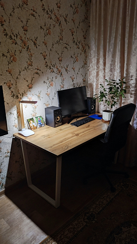 Стол раскладной Лота Лофт 120 25 мм юта / черный матовый фото покупателя 850