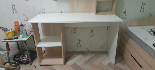 Письменный стол Эфес дуб сонома / белый фото покупателя 8