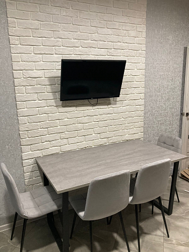 Стол Лота Лофт 120 32 мм бетон / черный матовый фото покупателя 68