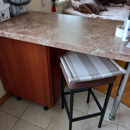 Барный стул Лофт ткань канди грей / черный матовый фото покупателя 44