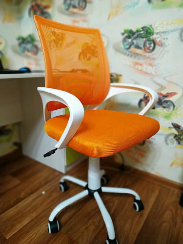 Компьютерное кресло Ergoplus белое / розовое фото покупателя 2