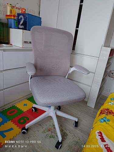 Компьютерное кресло Konfi light gray / blue / white фото покупателя 245