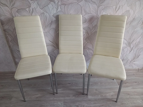 Стул на металлокаркасе DC2-001 black / white line / white фото покупателя 43