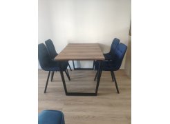 Стол Лота Лофт 140 25 мм черный матовый / дуб вотан фото покупателя 660