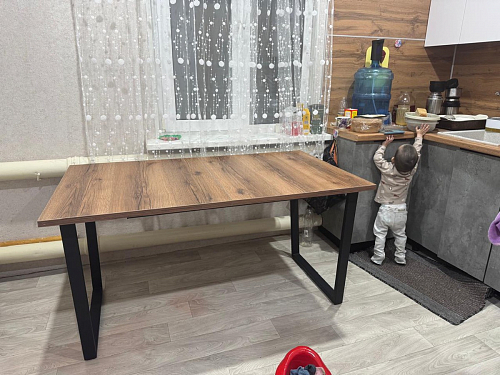 Деревянный стол Лота Лофт 140х80 черный матовый / бетон светлый фото покупателя 781