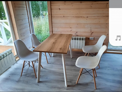 Стол Тринити Лофт 120 32 мм бетон / черный матовый фото покупателя 262