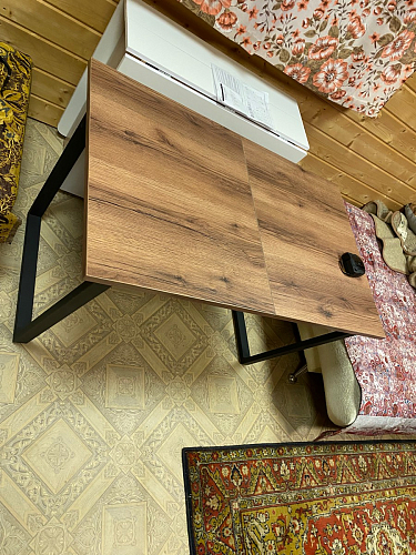 Деревянный стол Лота Лофт 120х75 белый матовый / дуб крафт золотой фото покупателя 770