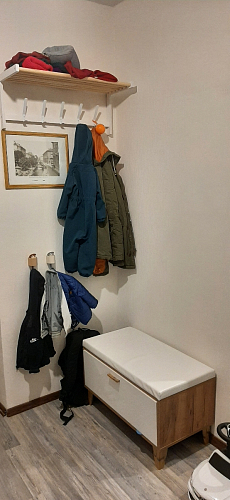 Обувница Эго Об-1 на ножках бетон светлый / белый глянец фото покупателя 12