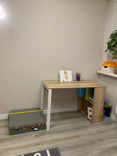 Письменный стол Битти Лофт 116х60х75 дуб вотан / белый матовый фото покупателя 122