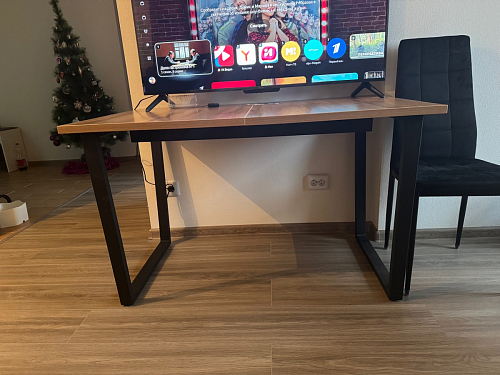 Стол Лота Лофт 120 25 мм дуб делано темный / черный матовый фото покупателя 748