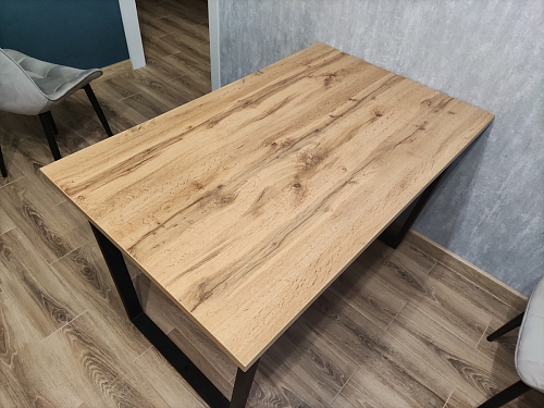 Деревянный стол Лота Лофт 140х80 дуб крафт табачный / черный матовый фото покупателя 542