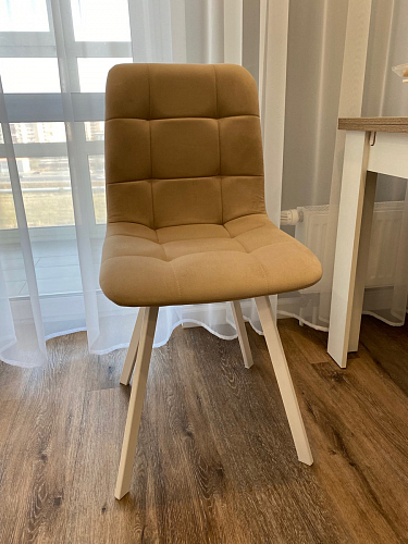 Стул на металлокаркасе Чилли К светло-серый велюр / черный каркас фото покупателя 207