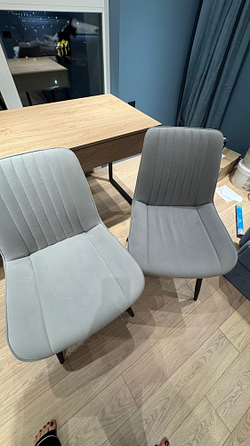 Стул на металлокаркасе Седа К латте / черный фото покупателя 313