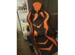 Компьютерное кресло Racer черное / голубое фото покупателя 67