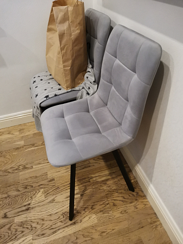 Стул на металлокаркасе Чилли черный / зеленый фото покупателя 1369