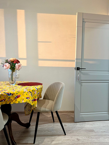 Стул на металлокаркасе Gabi 1 light blue / black / gold фото покупателя 803