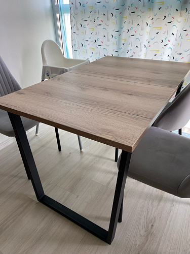 Деревянный стол Лота Лофт 140х80 черный матовый / бетон светлый фото покупателя 286