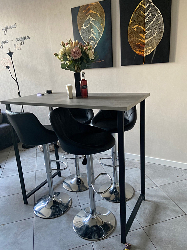 Барная стойка Дилан Лофт 120х60х90 бетон фото покупателя 101