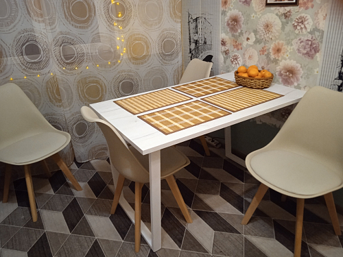 Деревянный стол Лота Лофт 140х80 белый матовый / бетон светлый фото покупателя 208