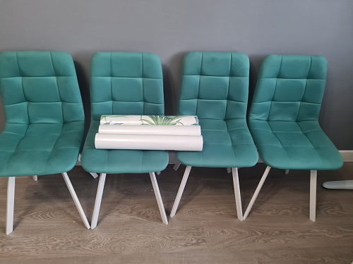 Стул на металлокаркасе Чилли К темно-серый (velutto 32) / черный фото покупателя 568