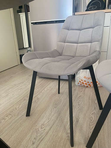 Стул на металлокаркасе Челси бежевый / белый каркас фото покупателя 75