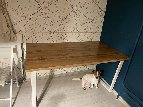 Стол Лота Лофт 140 25 мм черный матовый / бетон фото покупателя 161