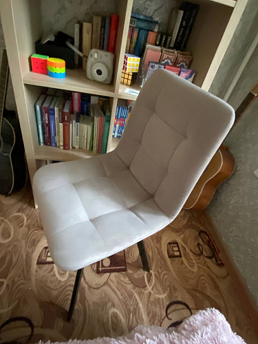 Стул на металлокаркасе Чилли синий / белый фото покупателя 1330