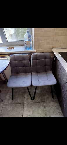 Стул на металлокаркасе Чилли К темно-серый (velutto 32) / черный фото покупателя 505