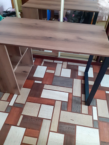 Письменный стол Битти Лофт 116х60х75 креатель / черный матовый фото покупателя 71