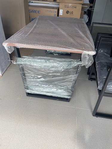 Деревянный стол Лота Лофт 140х80 черный матовый / бетон светлый фото покупателя 43