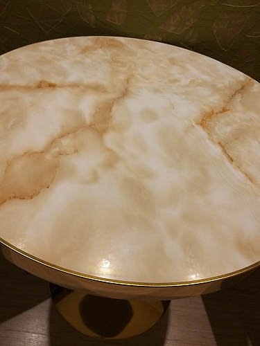 Деревянный стол Dorian 70x75 бежевый / золотой фото покупателя 4