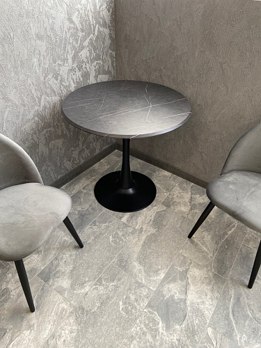 Стол Тулип 90х73 дуб вотан / белый  - Уцененный экземпляр фото покупателя 22