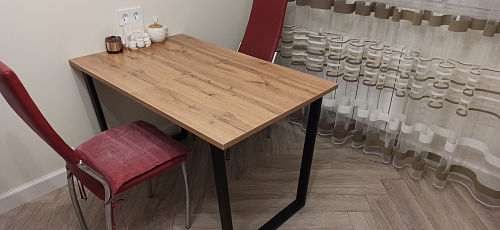 Деревянный стол Лота Лофт 140х80 дуб крафт табачный / черный матовый фото покупателя 1001