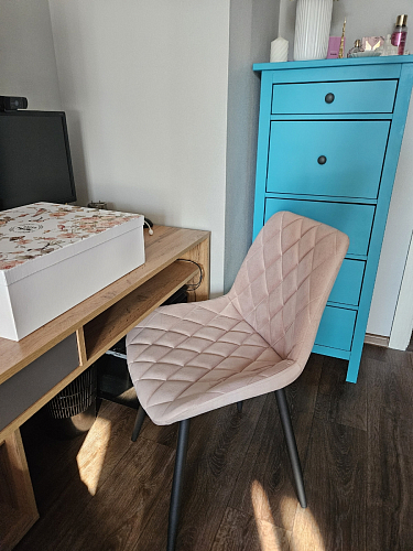 Комплект из "МР Стул Баодин К б/к латте (velutto 08) / черный каркас , 4 шт" фото покупателя 5