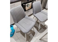 Стул на металлокаркасе Седа К крутящийся светло-серый  / белый фото покупателя 129