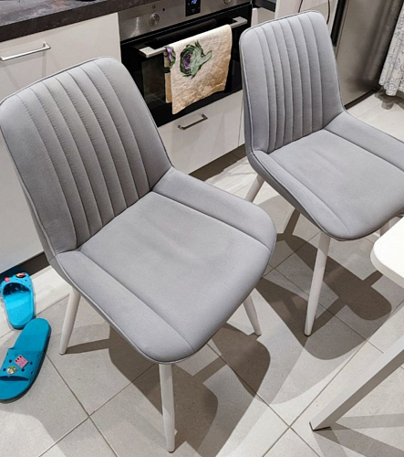 Комплект стульев Вейв 4 шт светло-серый / черный фото покупателя 129